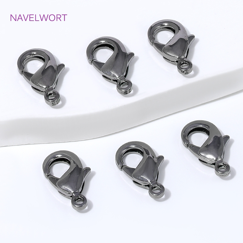 Jewelry Making Items - Zwart geplateerd messing 12mm kreeftgespsluiting accessoires,