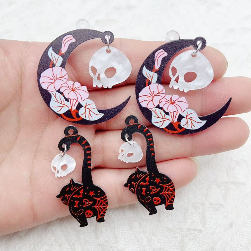 Jewelry Making Factory - 10 stuks Halloween acryl geest zwarte