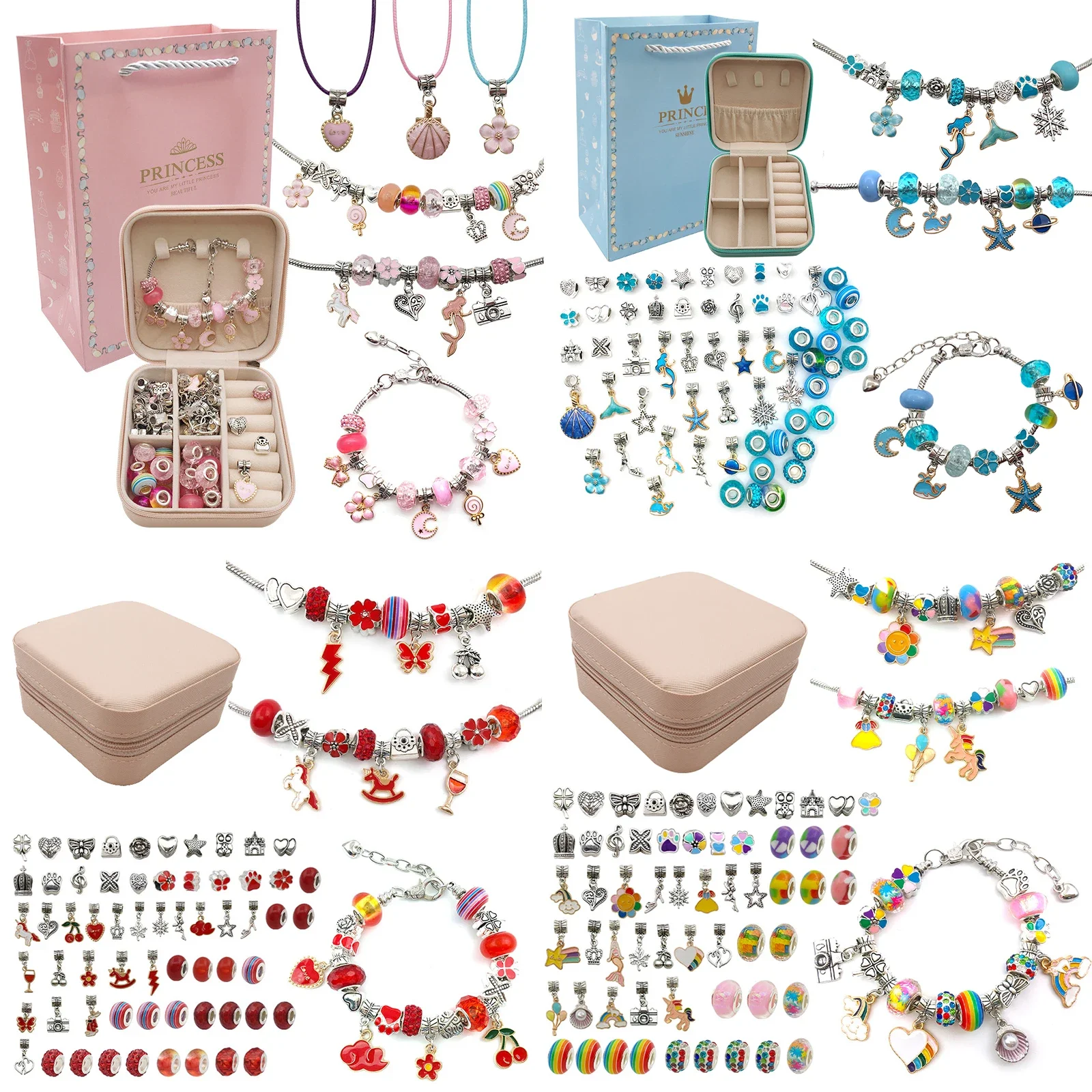Jewelry Making Kits For Kids - Bedelarmband Maken Kit Voor Meisjes, Geschenkdoos