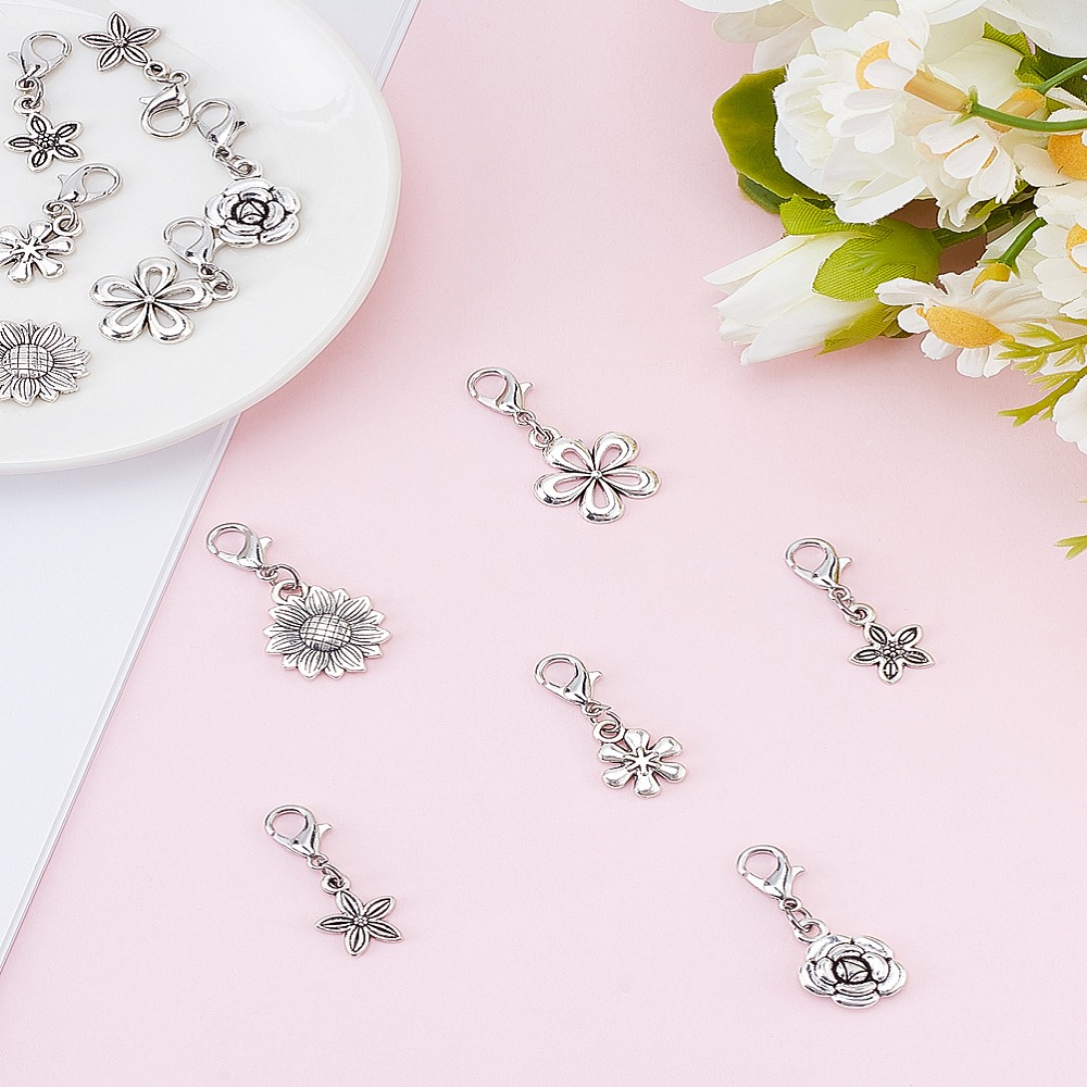 Lobster Clasp Silver - 12 Stuks 6 Stijl Legering Hanger