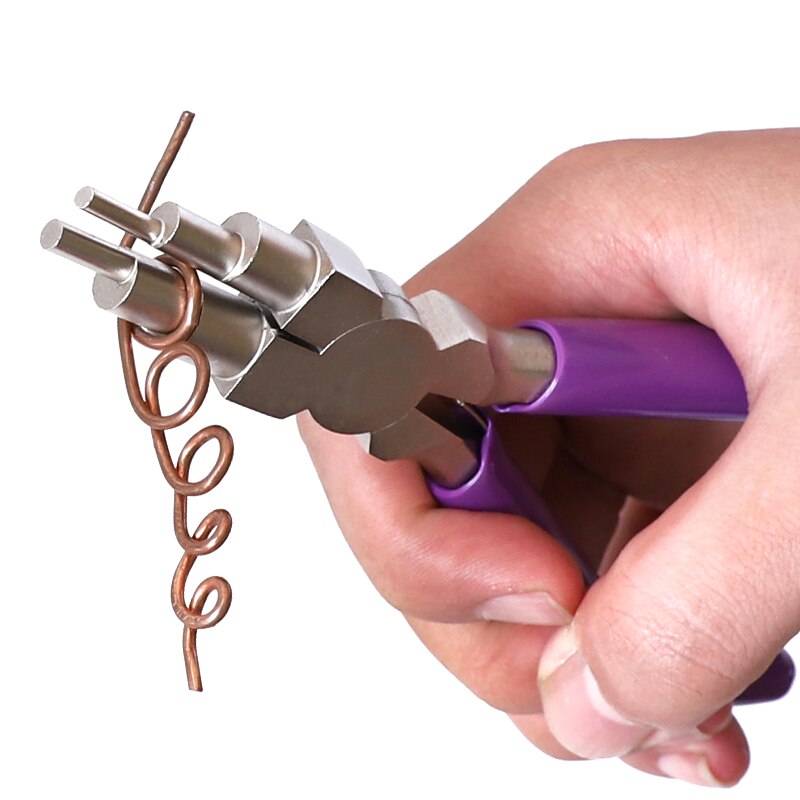 Jewelry Making Loop Pliers - Sieradentang 6-in-1 borgtochttang Koolstofstaaldraad Buigtang voor