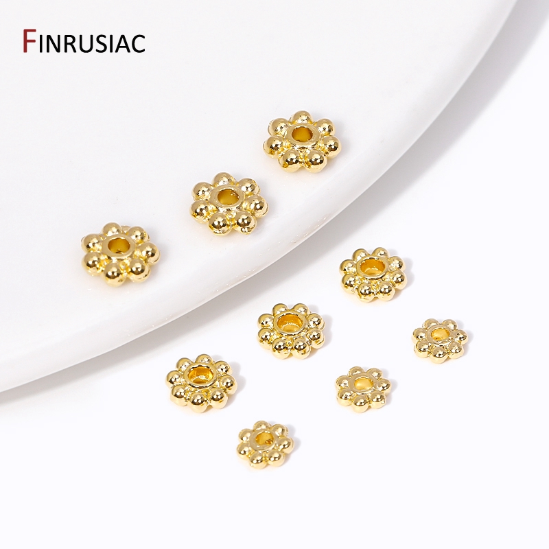 Jewelry Making Bali - 30PCS 4mm/5mm/6mm 14K Real Vergulde Messing