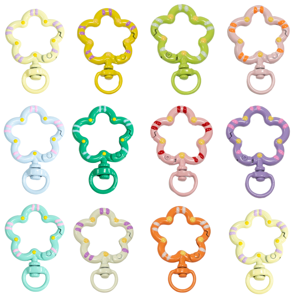 Jewelry Making Designs - 5 stks Bloem Metalen Karabijn Sluitingen