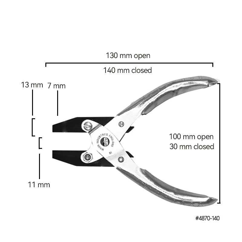 Jewelry Making Loop Pliers - UK MAUN 140mm Gladde Kaken Platte