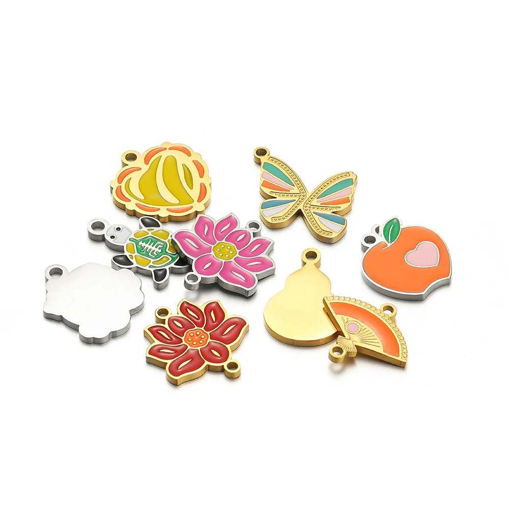 Jewelry Making For 5 Year Old - 5 stuks roestvrij staal lotus vlinder