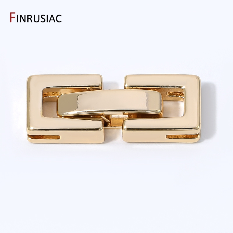 Jewelry Making Items - 14K vergulde rechthoekige parelsluitingen connector, messing