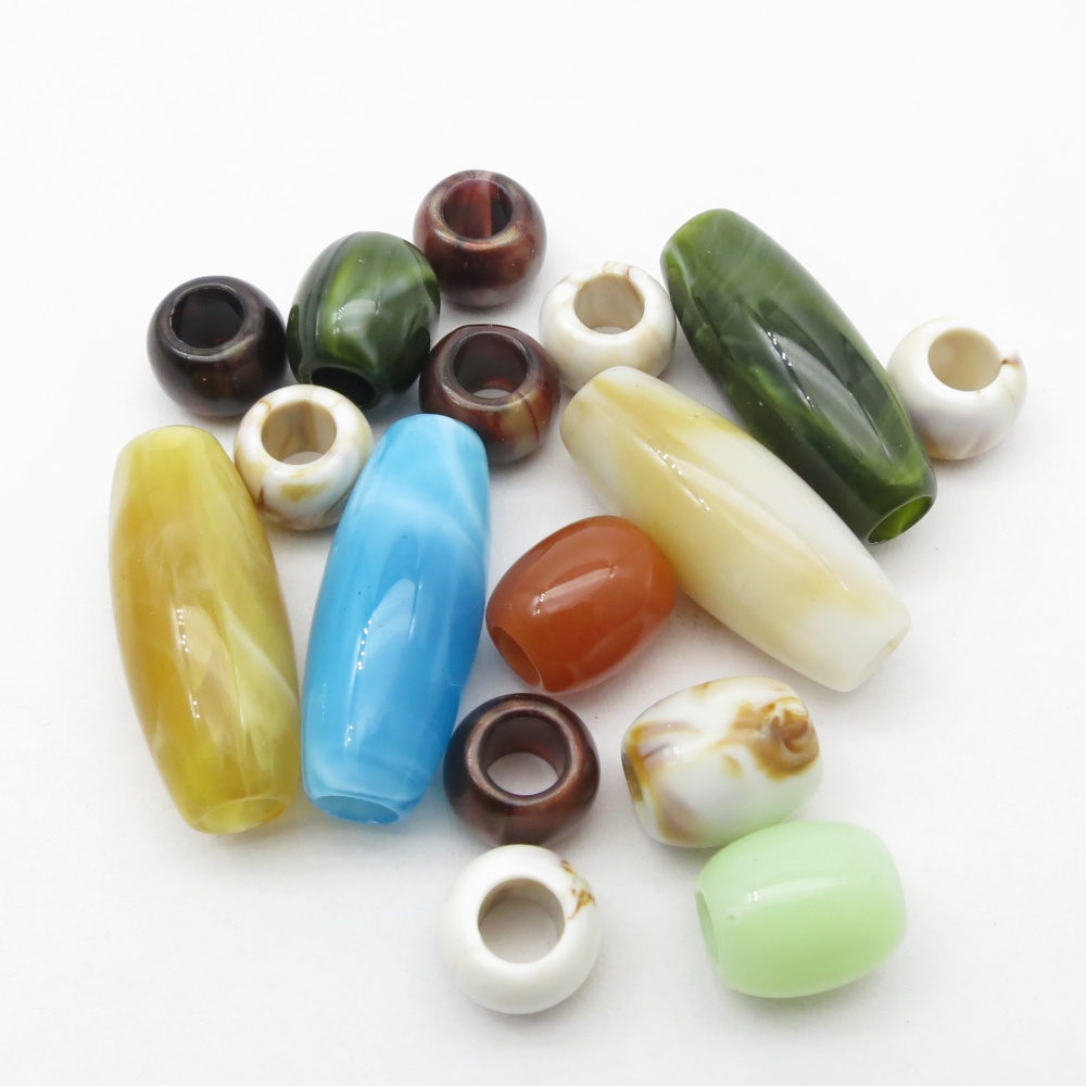 Crimp Bead Tube - 16 stks Mix Stijlen Acryl Gehaakte