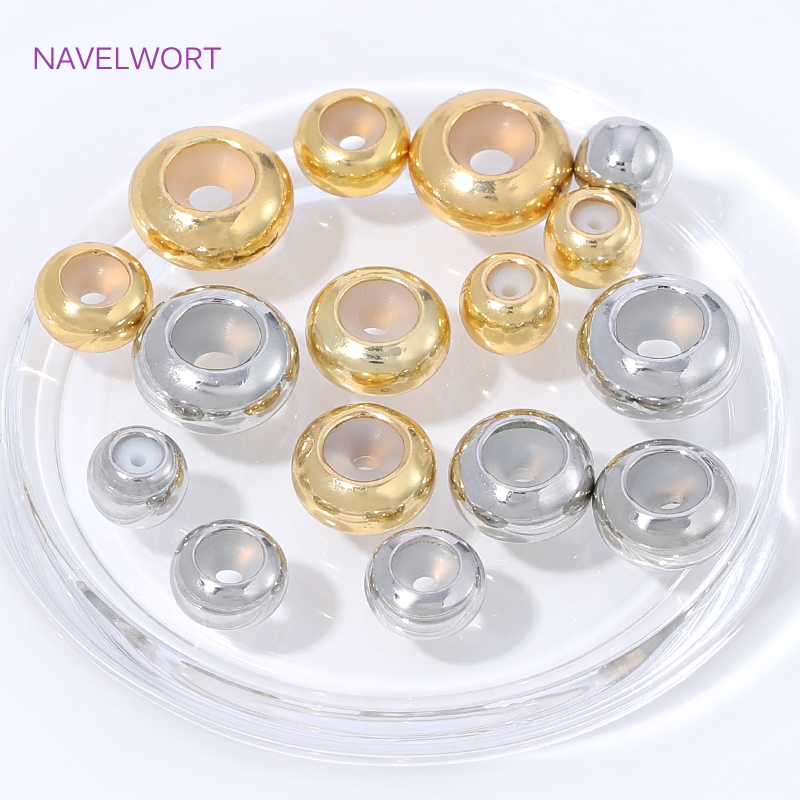 Jewelry Making Items - 18K vergulde siliconen kraal met positioneringsaanpassing