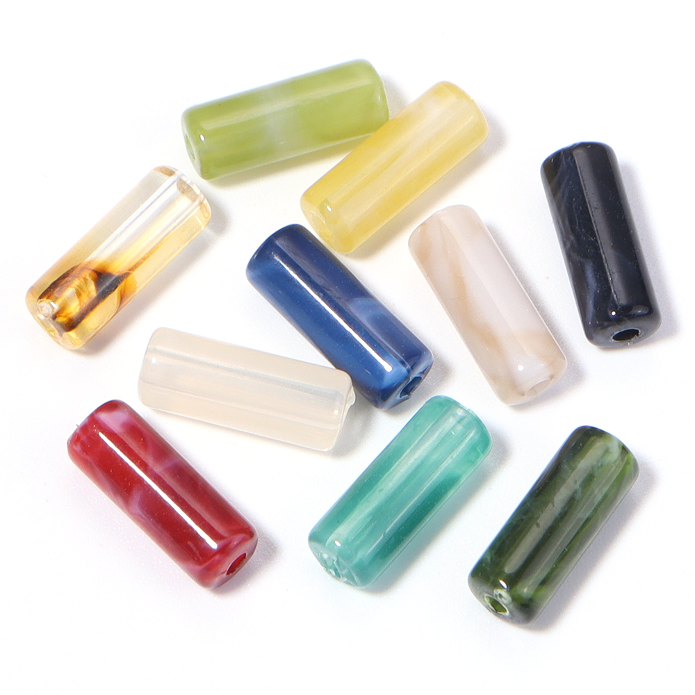 Crimp Bead Tube - 100 Stuks 5X13 Mm Imitatie Jade