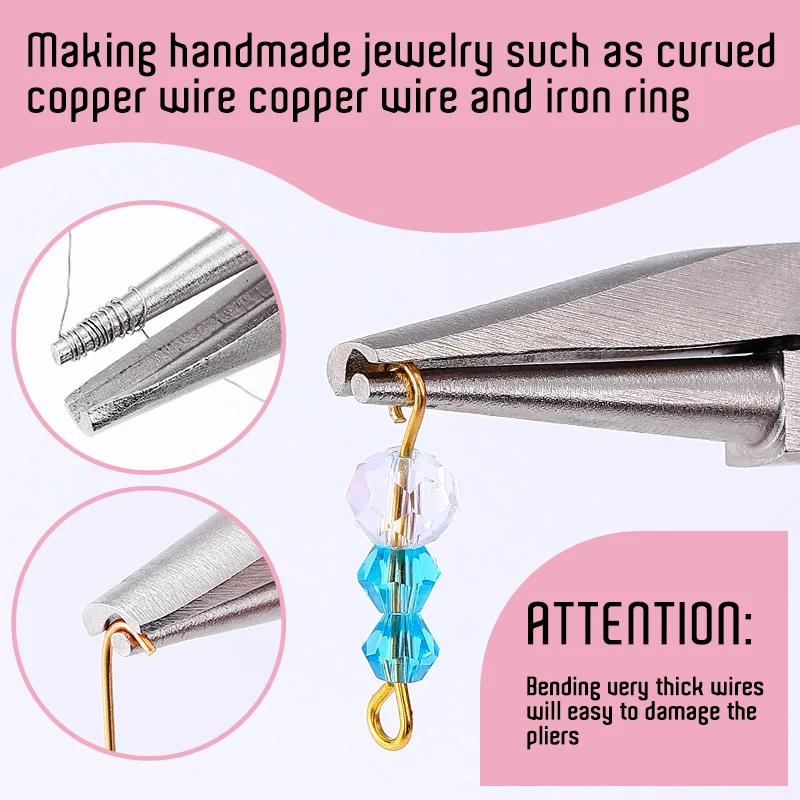 Jewelry Making Loop Pliers - 1 Stuks Roze Draadbuiggereedschap Ronde Concave