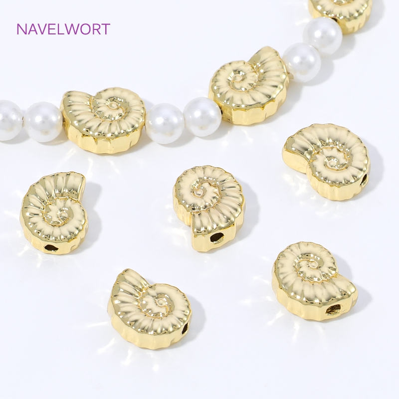 Jewelry Making Items - 14K verguld messing schelpvormige tussenstukjes voor