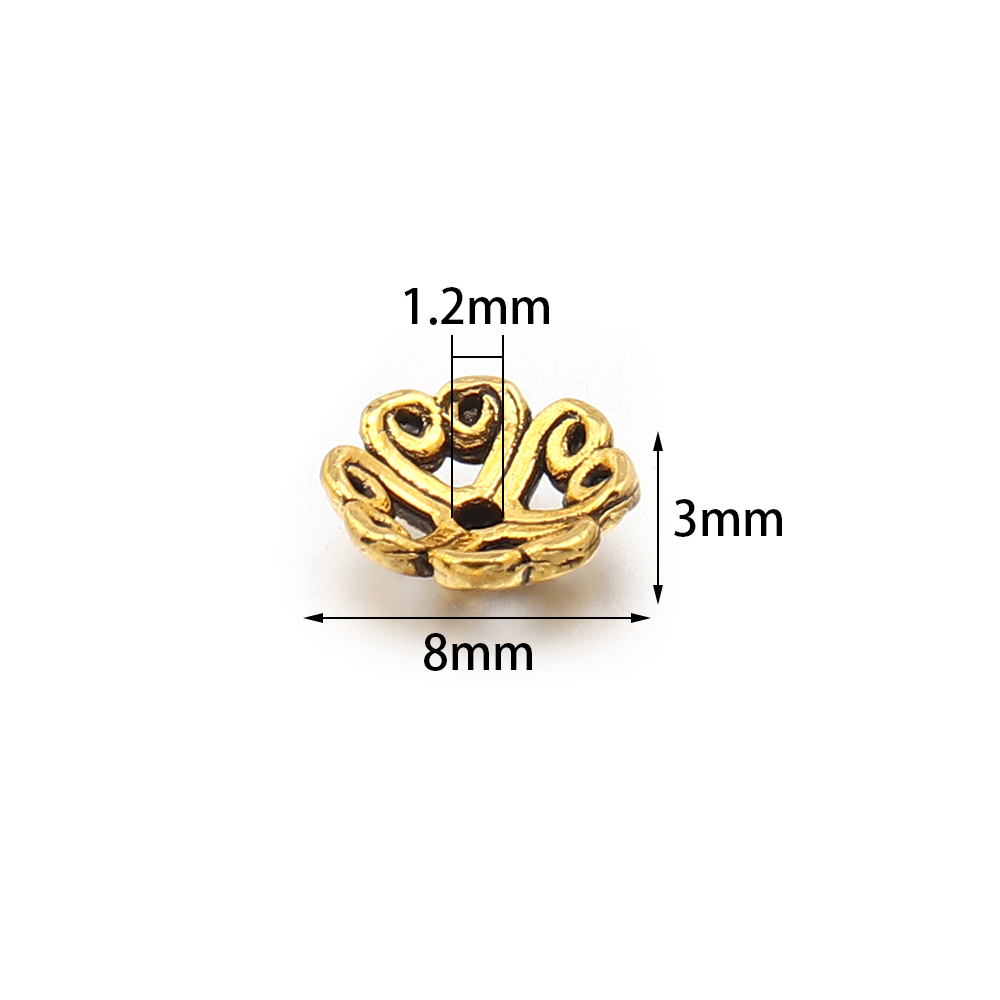 100 stuks 8mm Alloy Holle Bloe - Jewelry Making Tray recensie en prijs