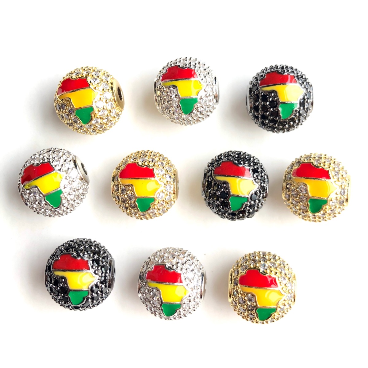 6 stuks 12mm rood, geel, groen - Jewelry Making History recensie en prijs