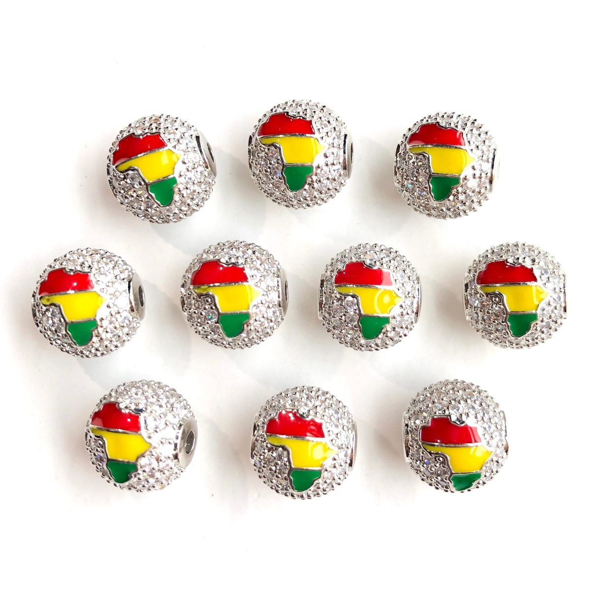 6 stuks 12mm rood, geel, groen - Jewelry Making History recensie en prijs
