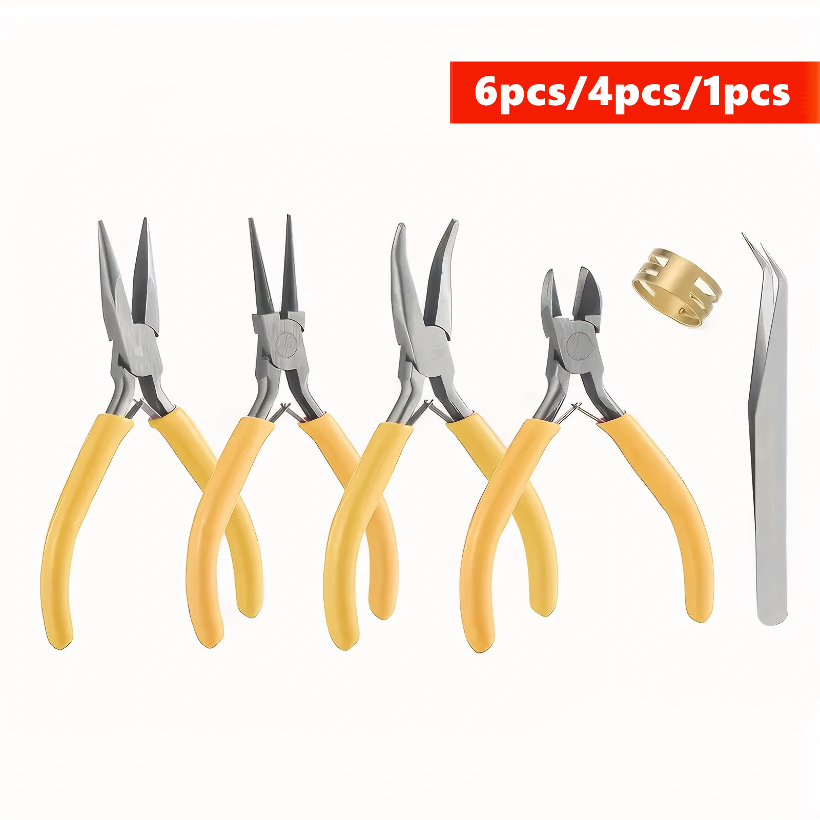 6/4/1 stuks gele tangenset voo - Jewelry Making Loop Pliers recensie en prijs