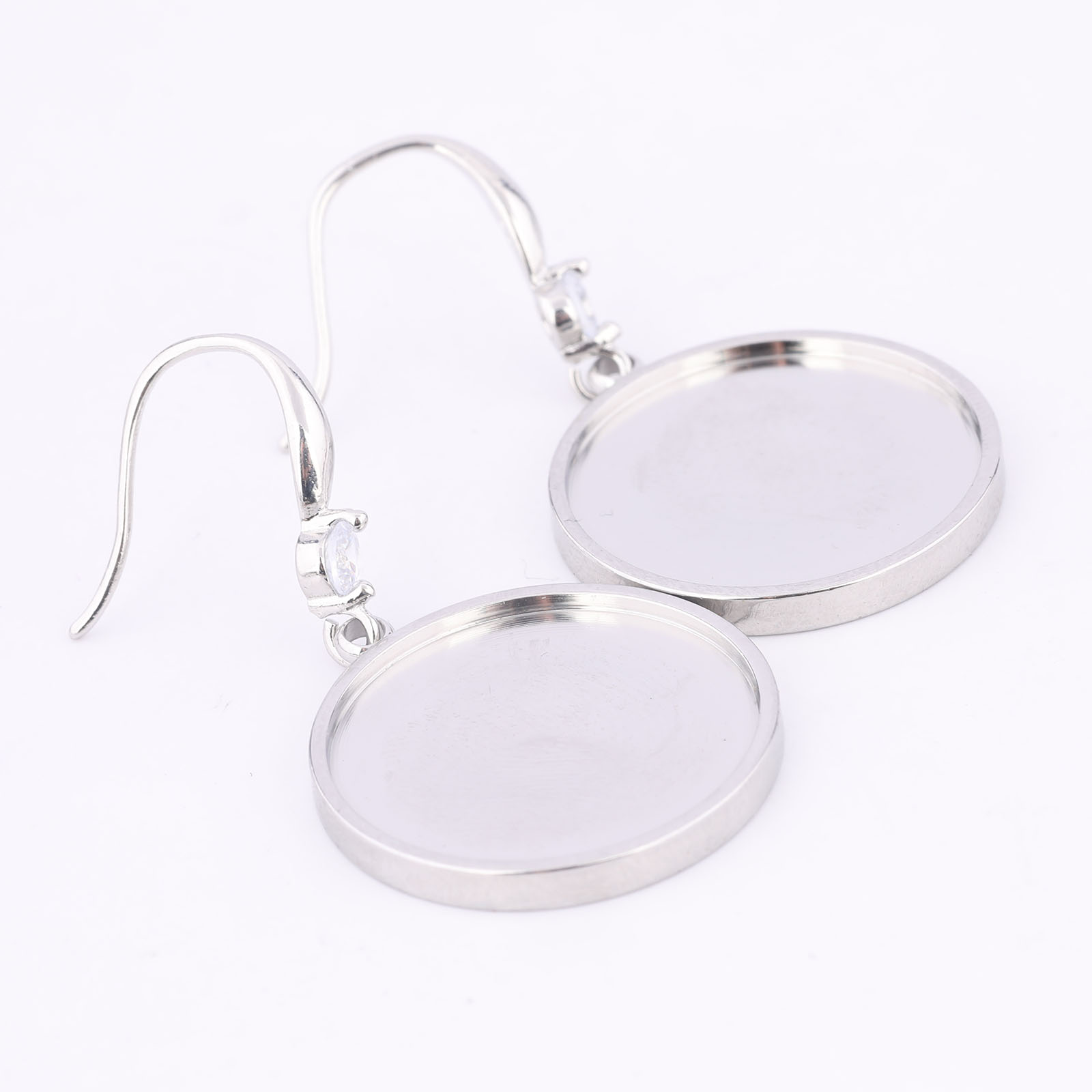 6pcs Rvs Fit 20mm Cabochon Oor - Jewelry Making Tray recensie en prijs