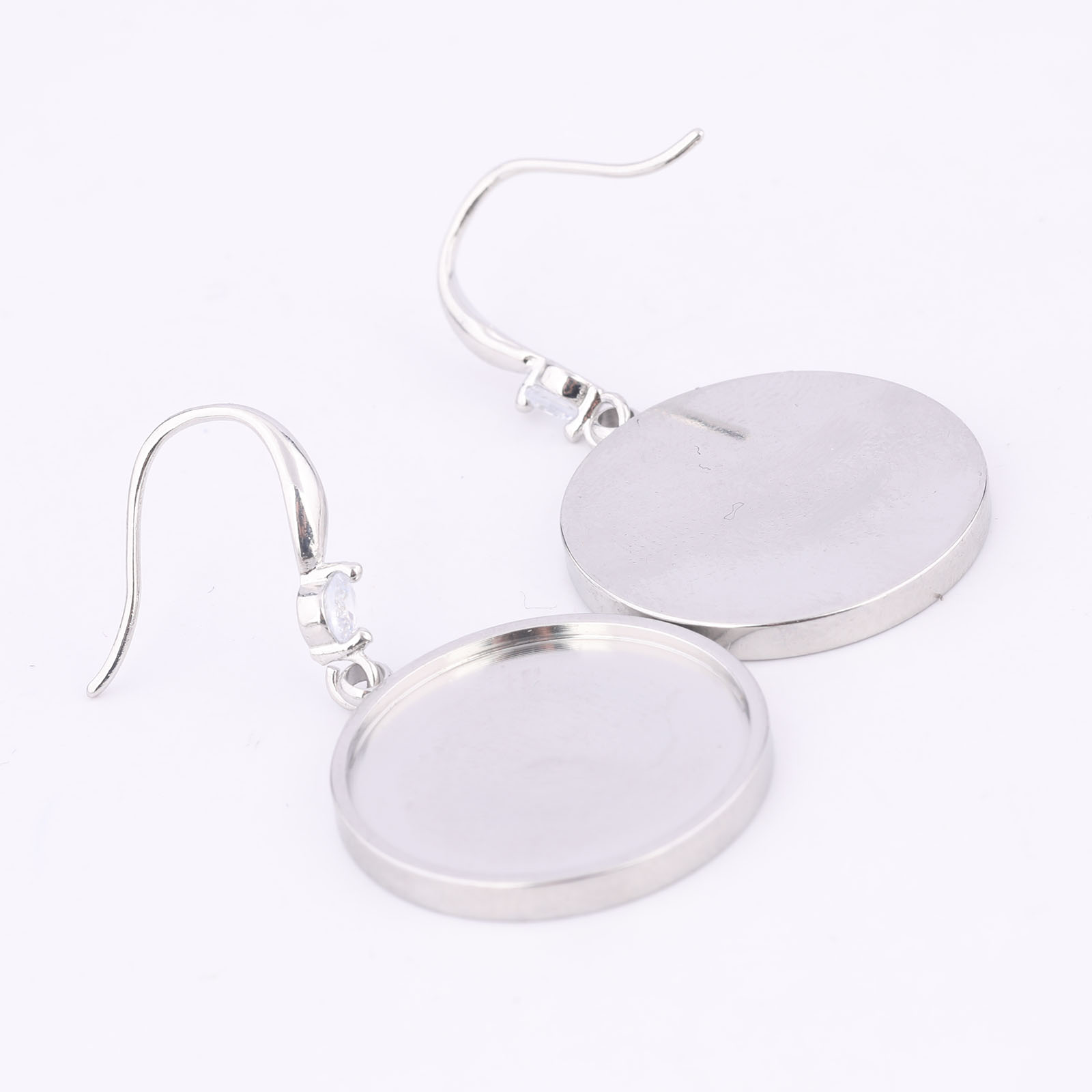 6pcs Rvs Fit 20mm Cabochon Oor - Jewelry Making Tray recensie en prijs