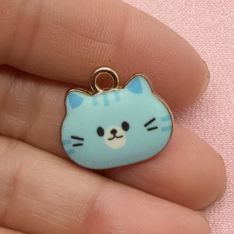 12 stuks bedrukte kattenkop le - Jewelry Making Factory recensie en prijs