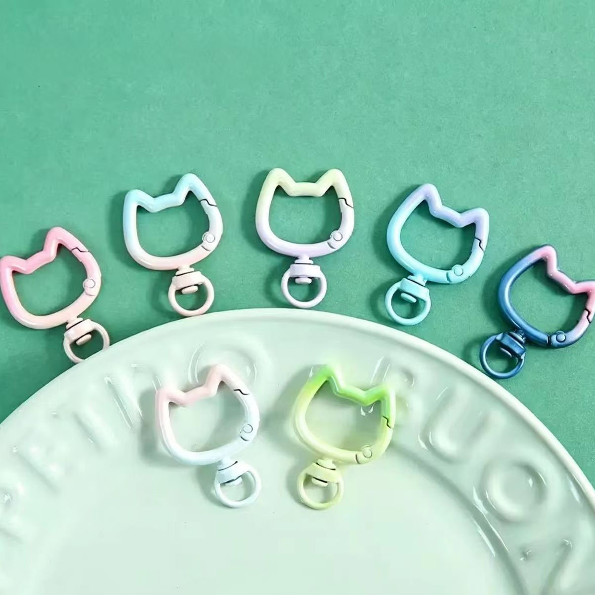 5-10PCS Gradiënt Leuke Kat Slu - Jewelry Making Designs recensie en prijs